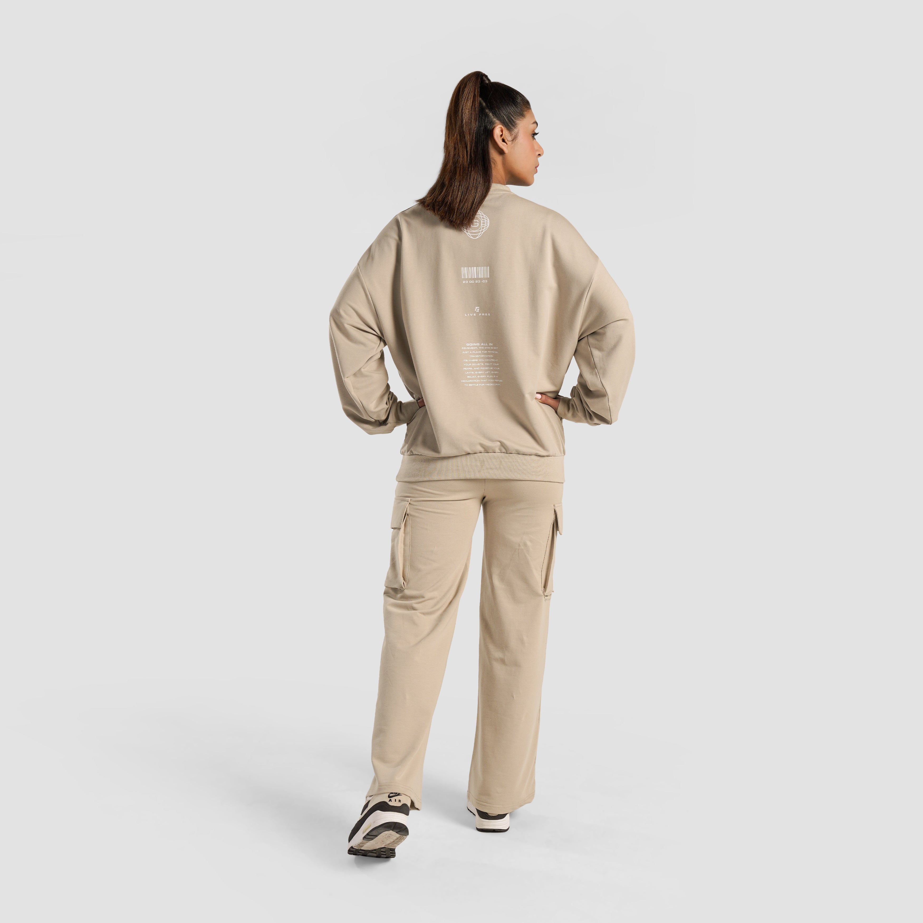 Sanctuary Oversized SweatShirt (Beige)