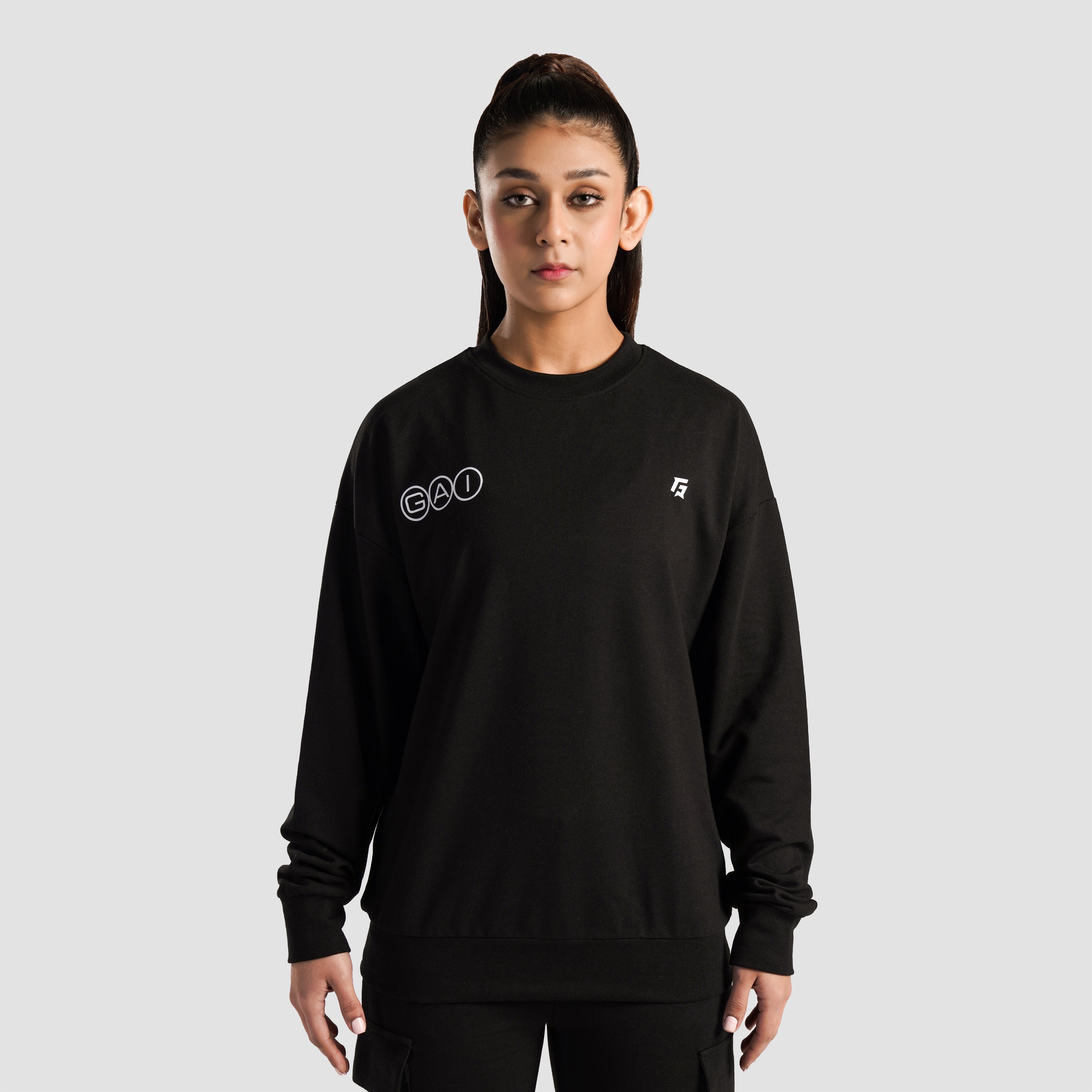 Sanctuary Oversized SweatShirt (Black)