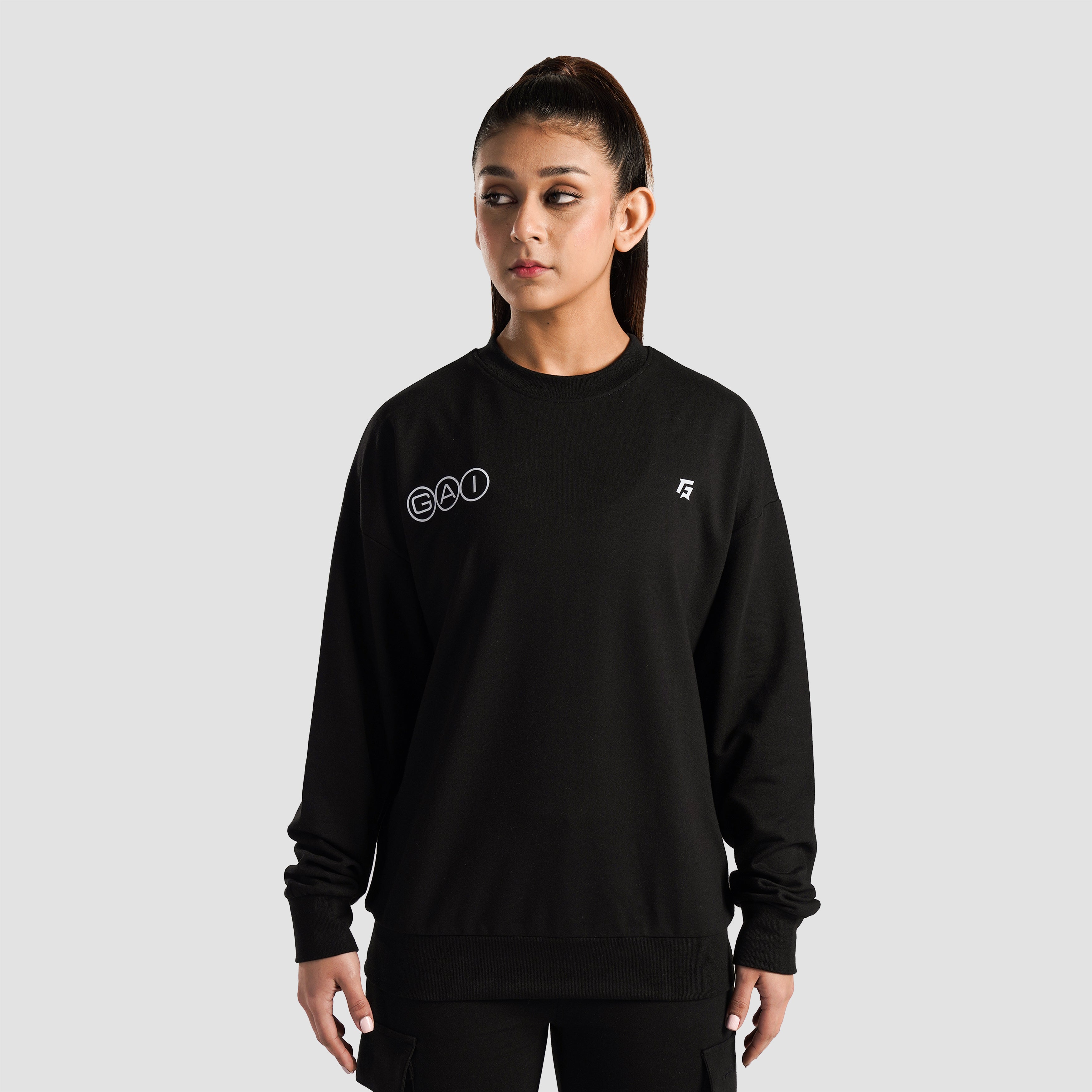 Sanctuary Oversized SweatShirt (Black)