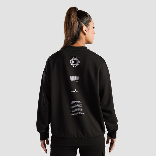 Sanctuary Oversized SweatShirt (Black)