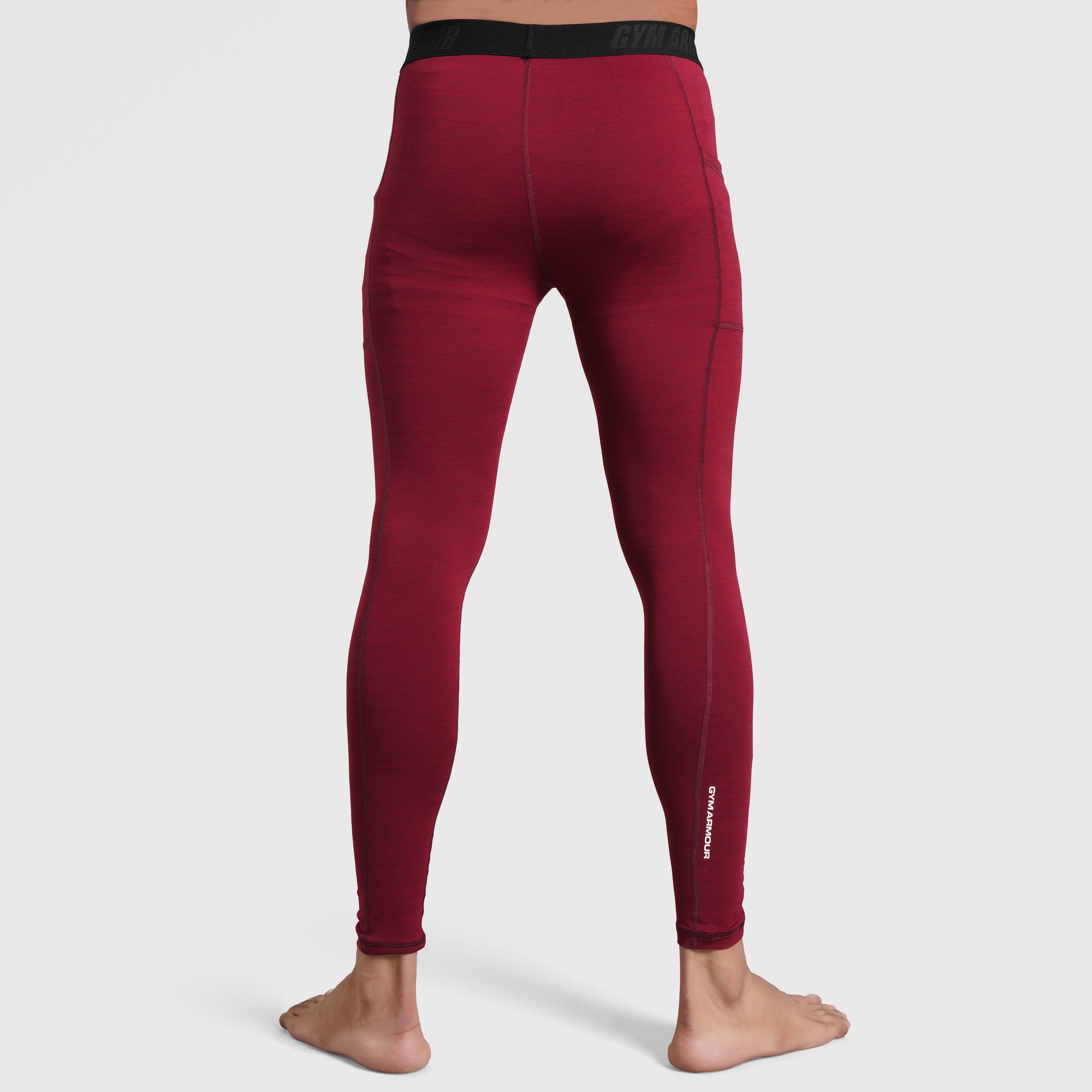 Burgundy cheap compression pants