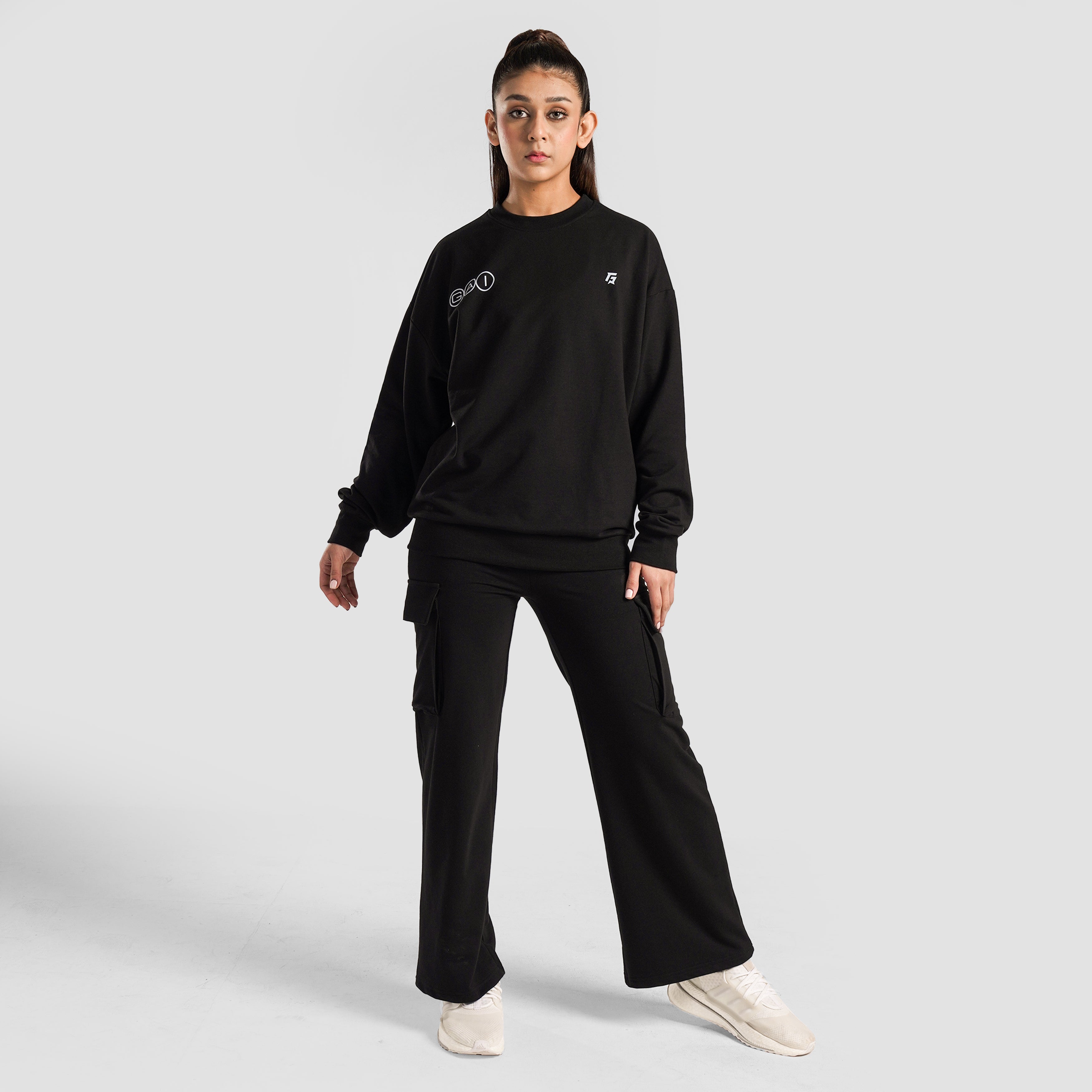 Sanctuary Oversized SweatShirt (Black)