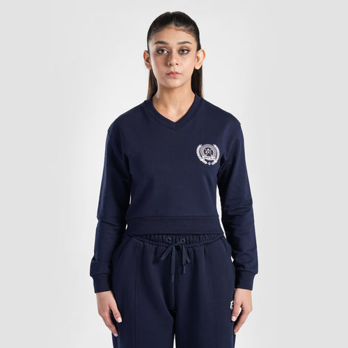 Victory Crop SweatShirt (Navy)