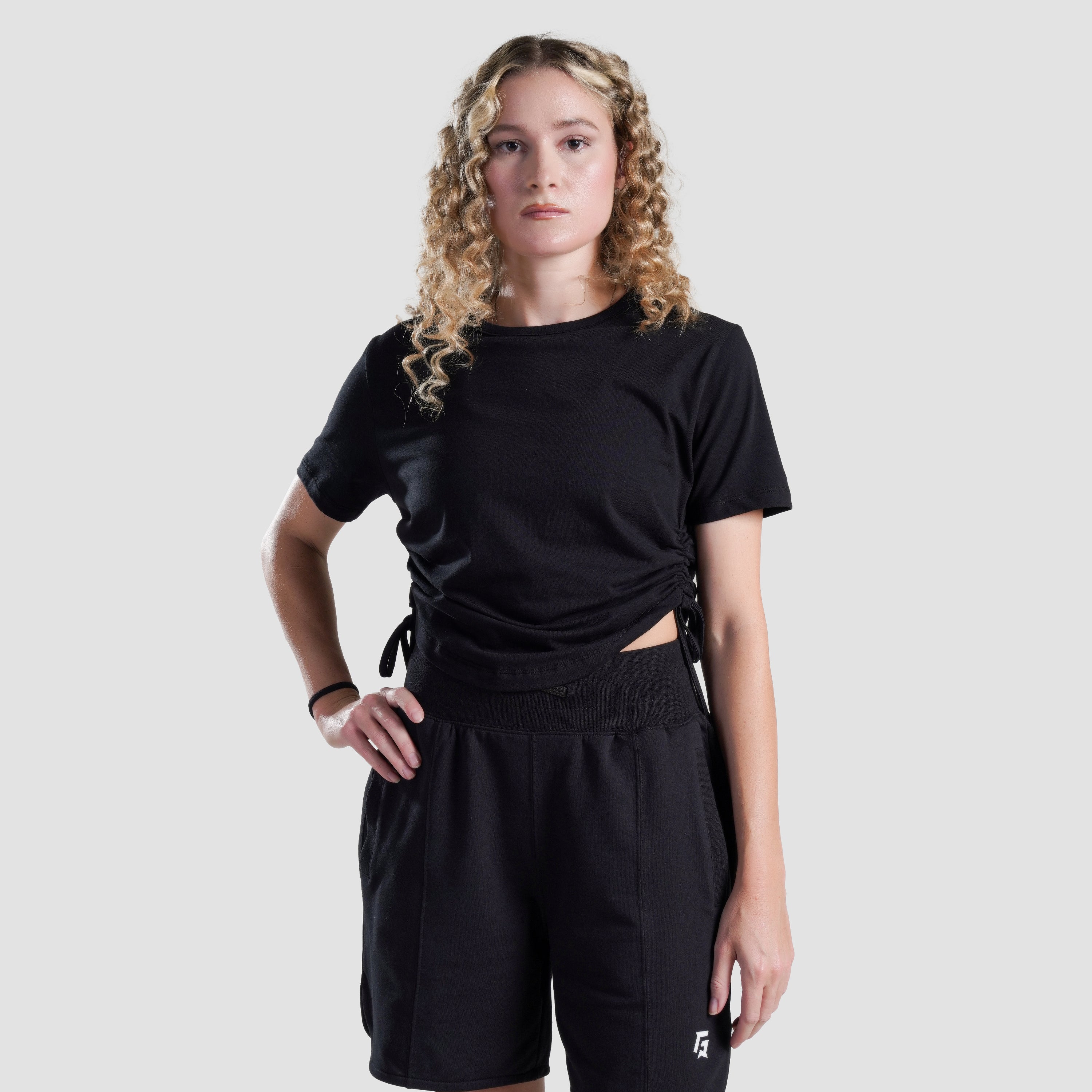 Active Shape Crop Tee (Black)