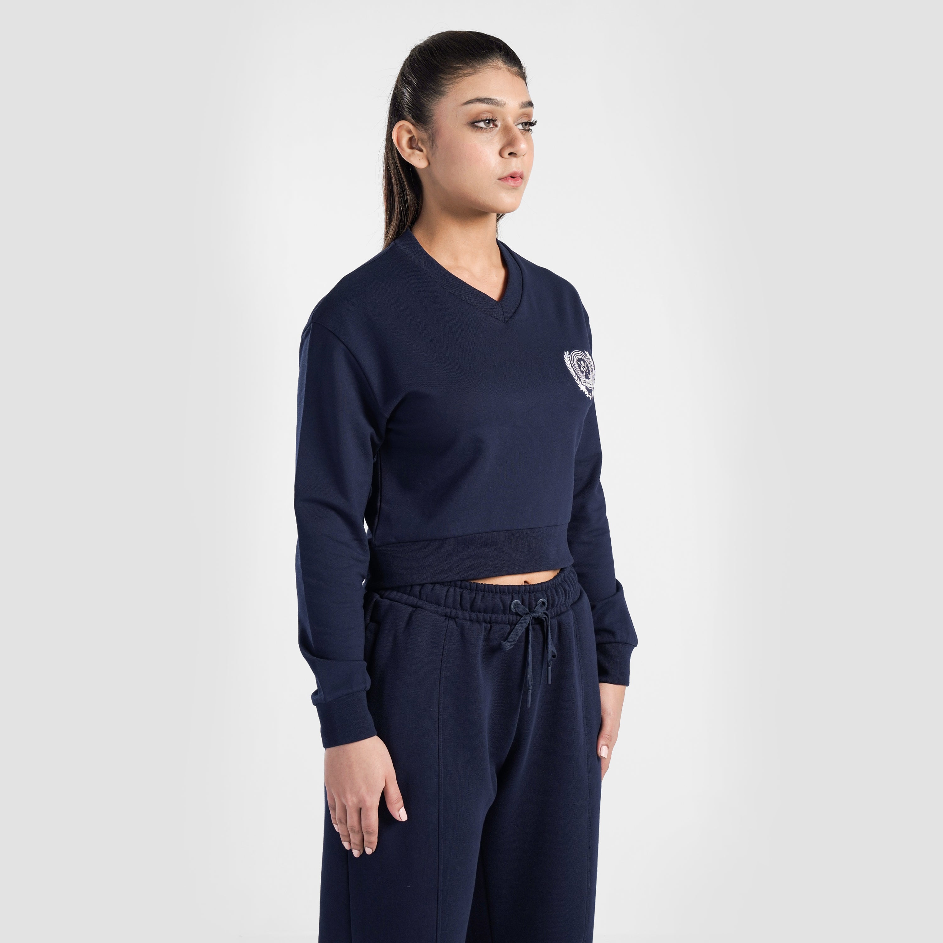 Victory Crop SweatShirt (Navy)