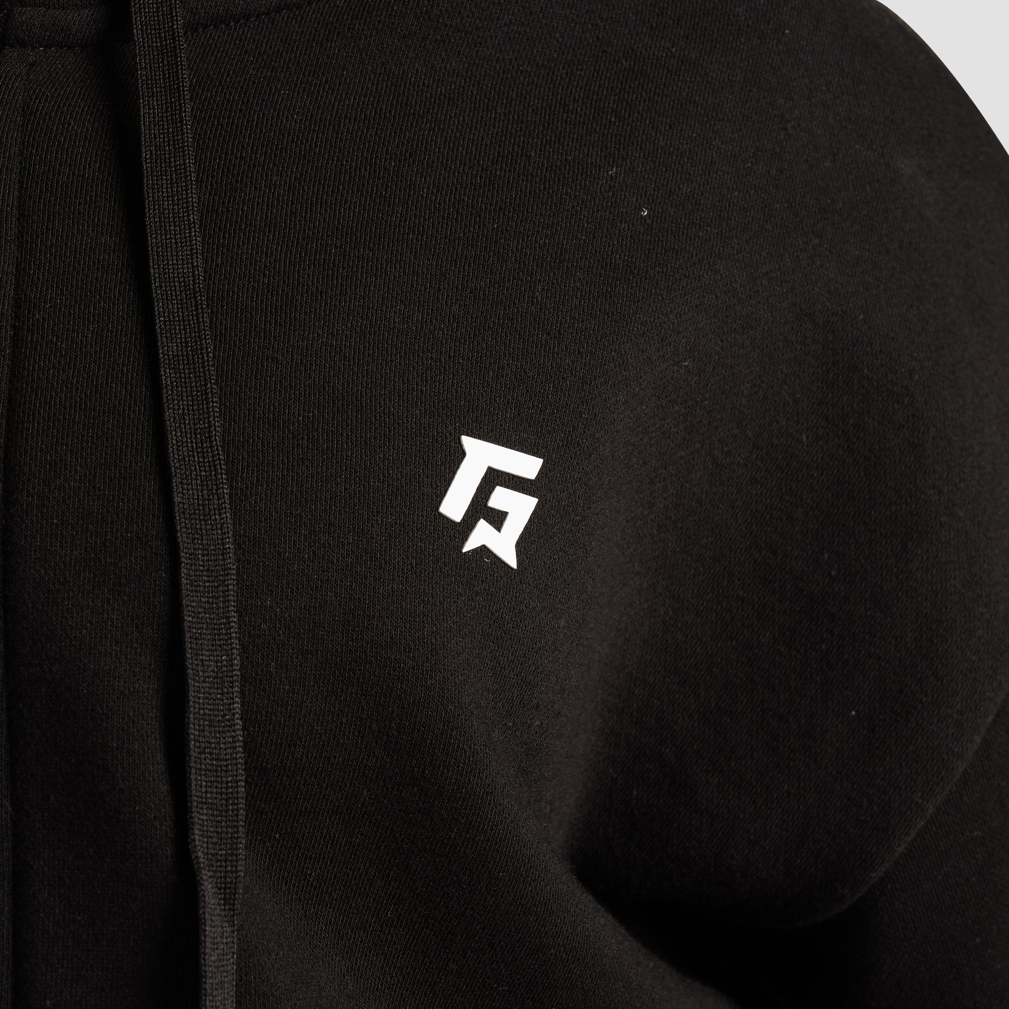 Essential Active Zipper Hoodie (Black)