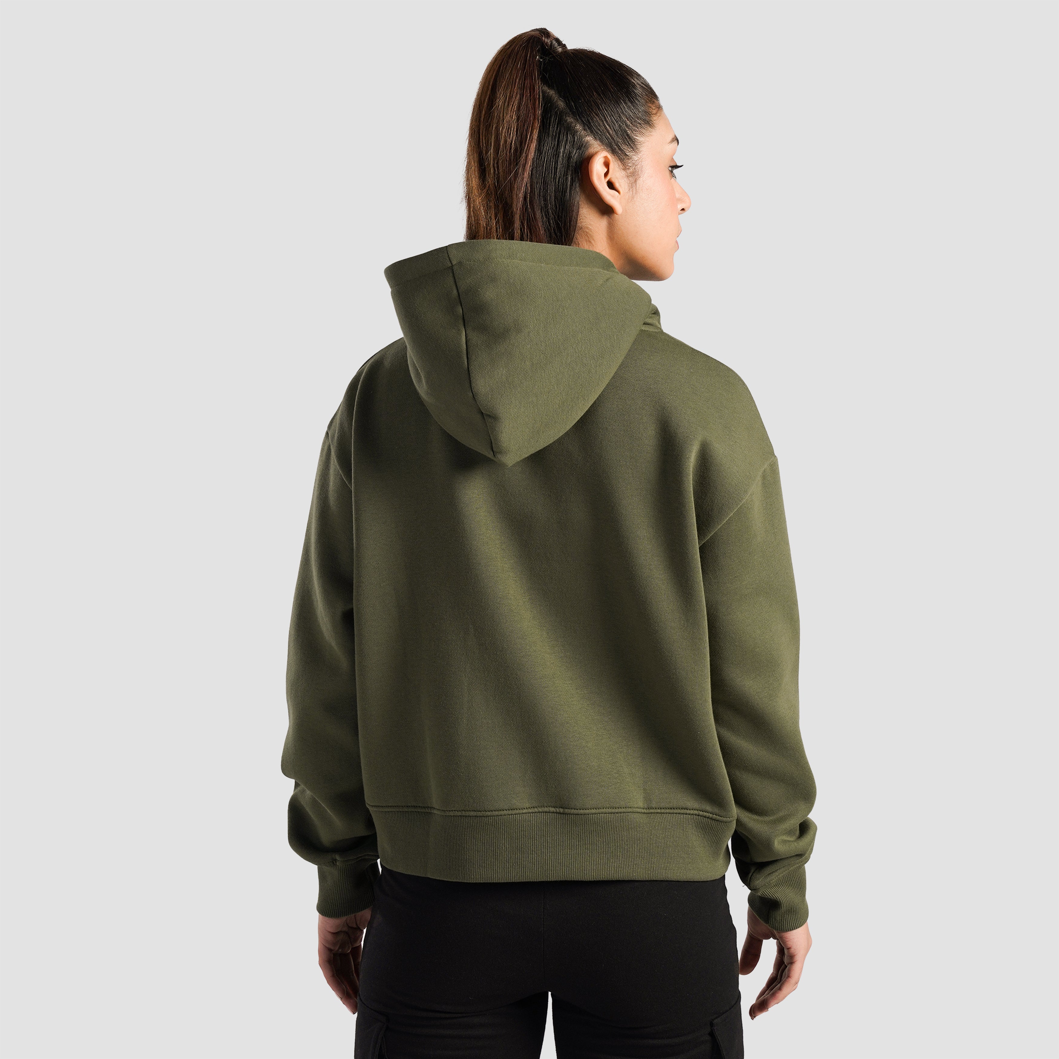 Apex Stride Zipper Hoodie (Olive)