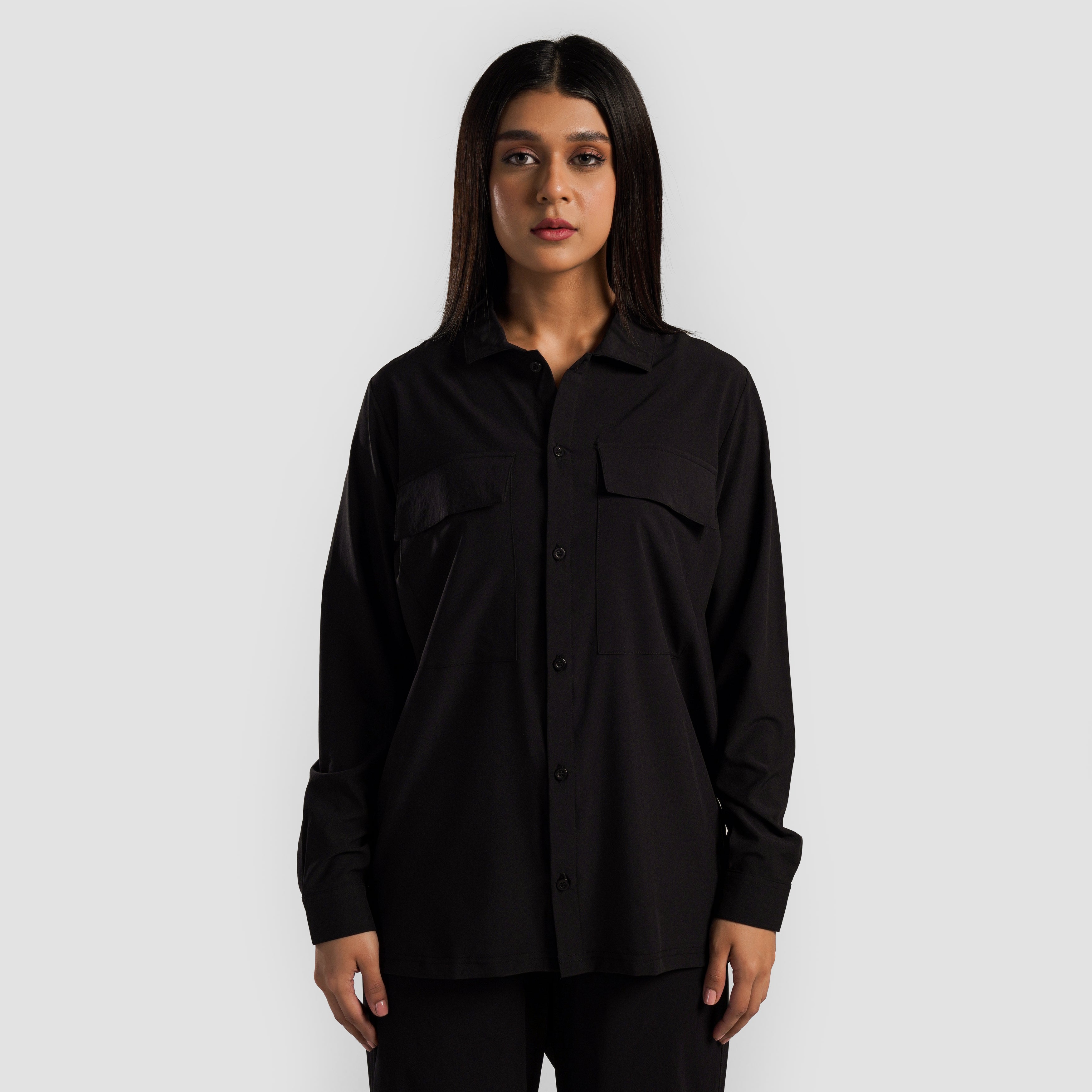 Active Edge Button Down (Black)