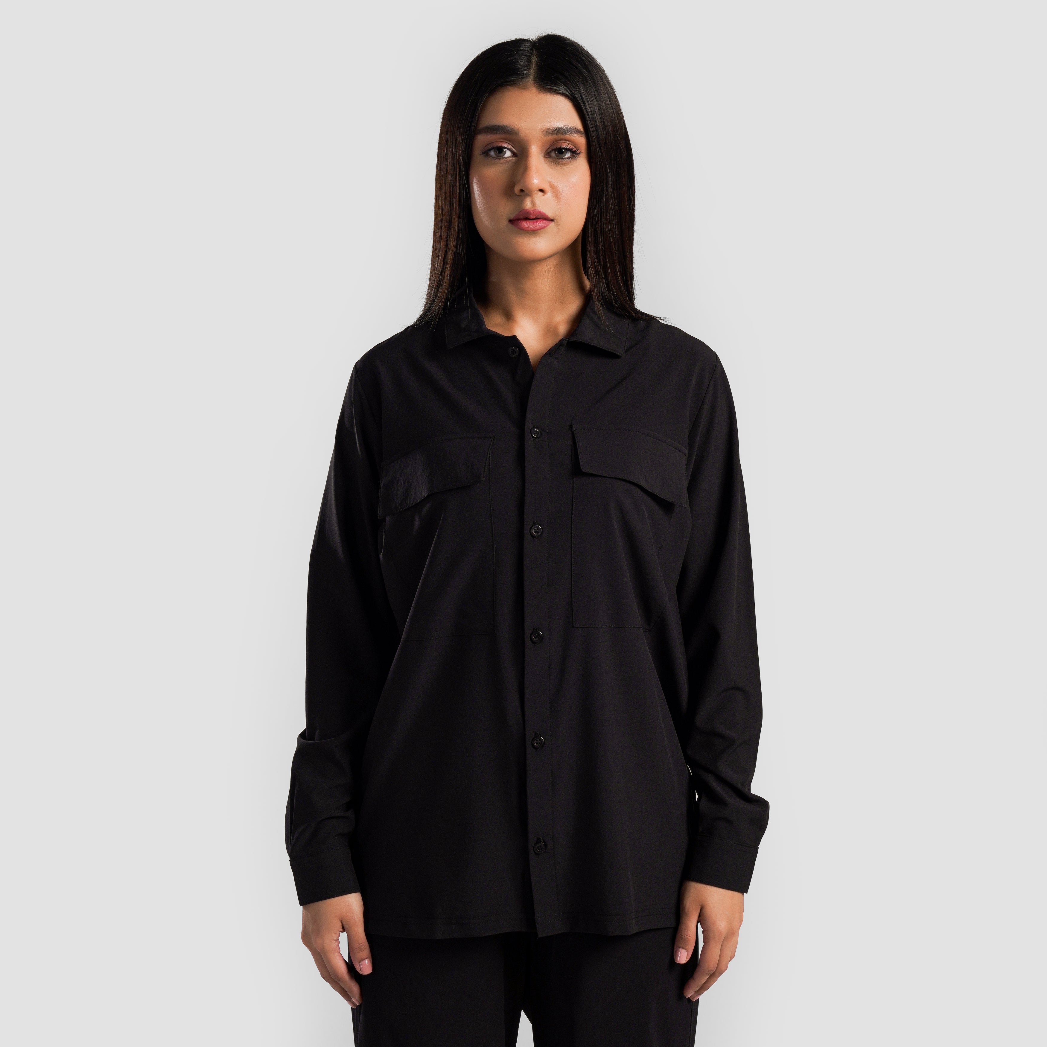 Active Edge Button Down (Black)