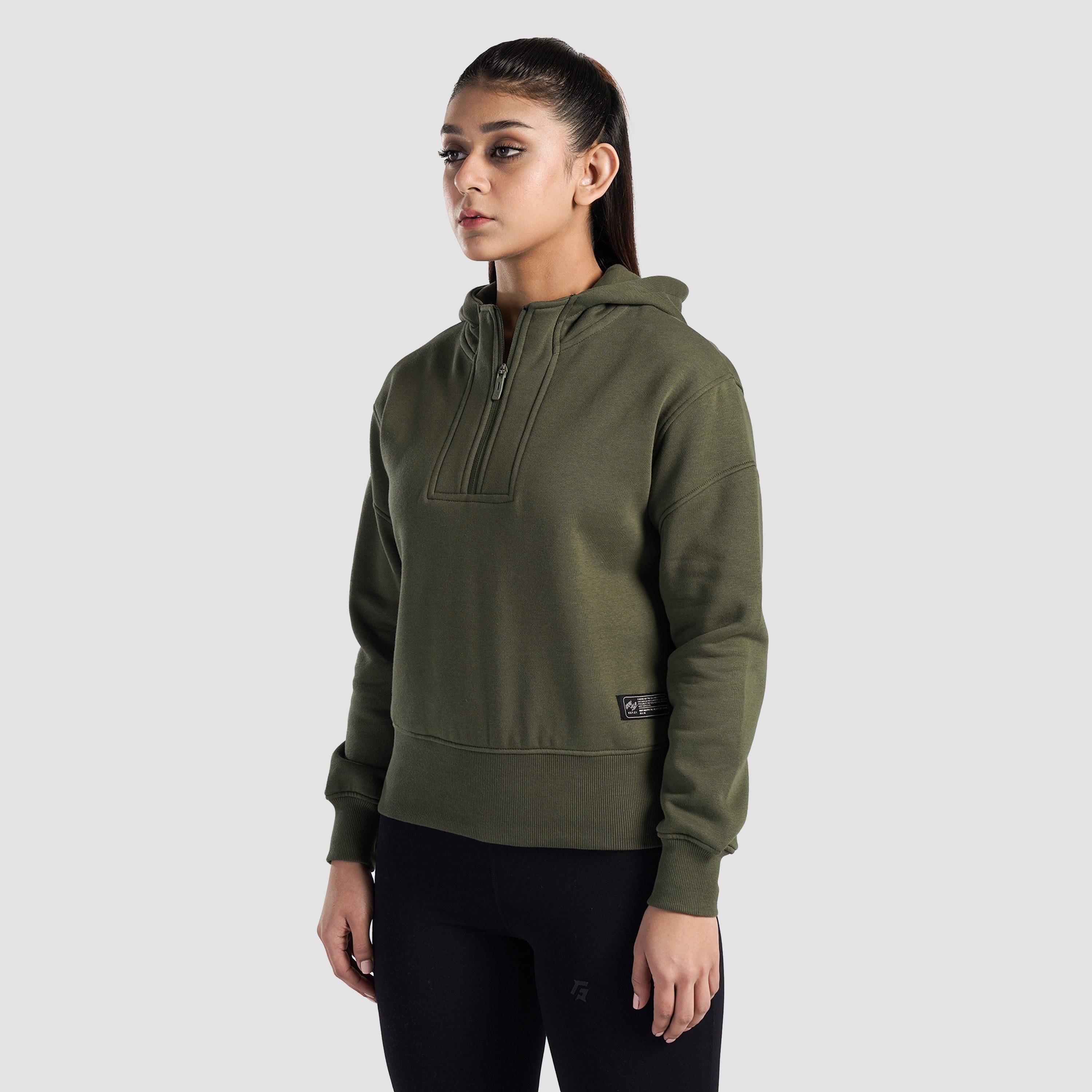 Arcadia Half Zip Hoodie (Olive)