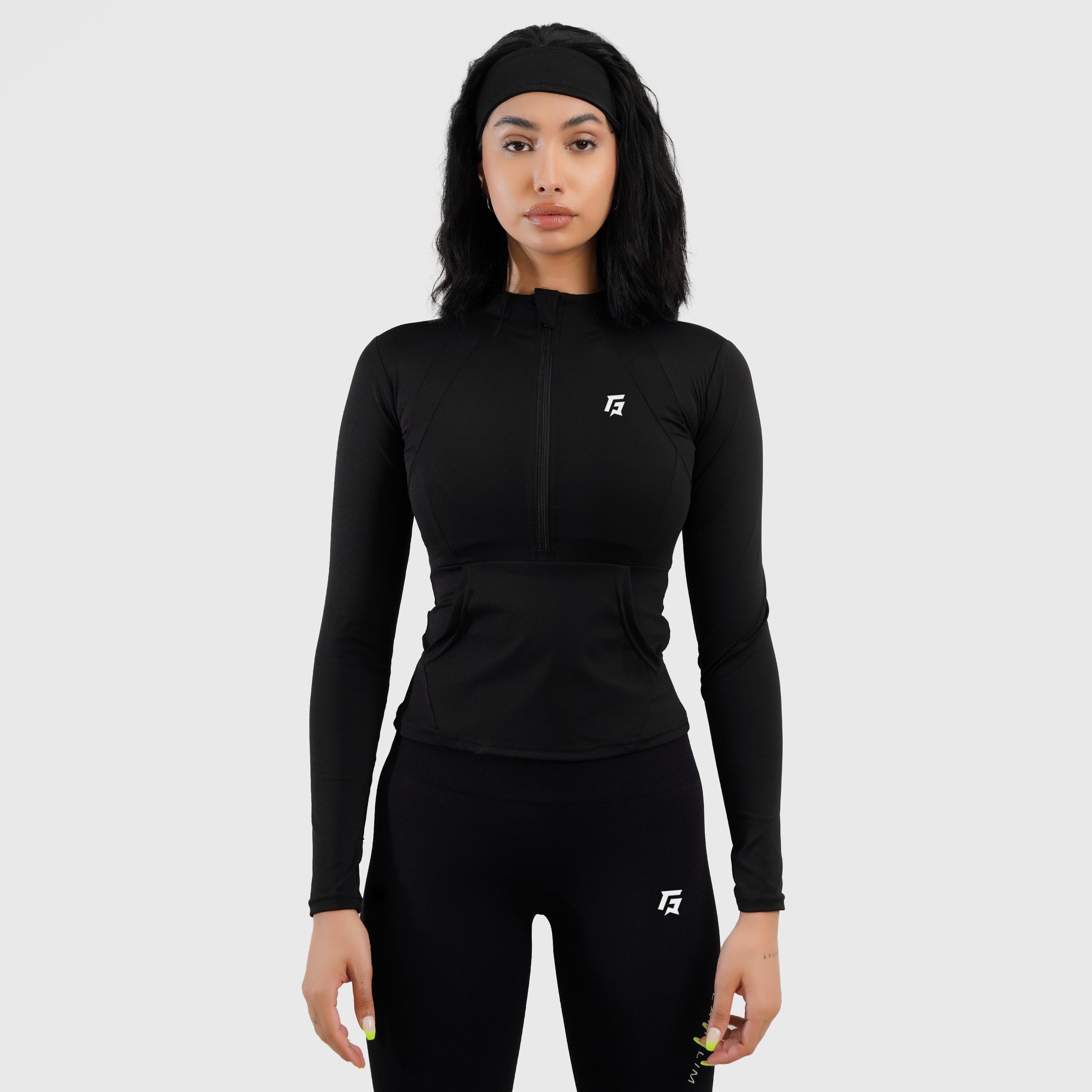 GA Half Zip Top (Black)