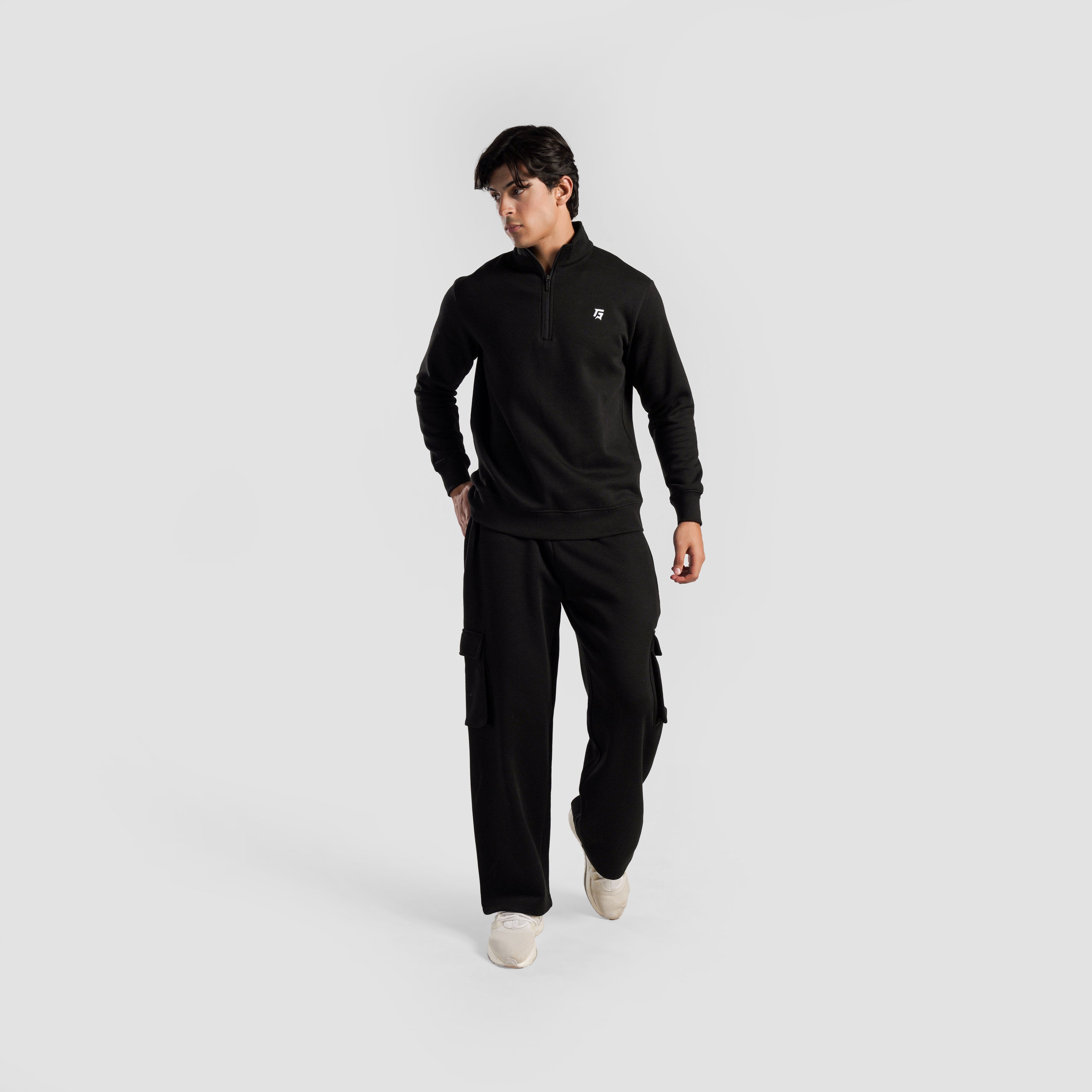 Axis Half Zip SweatShirt (Black)