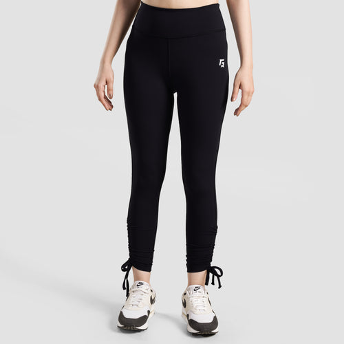 Ribbon Edge Leggings (Black)