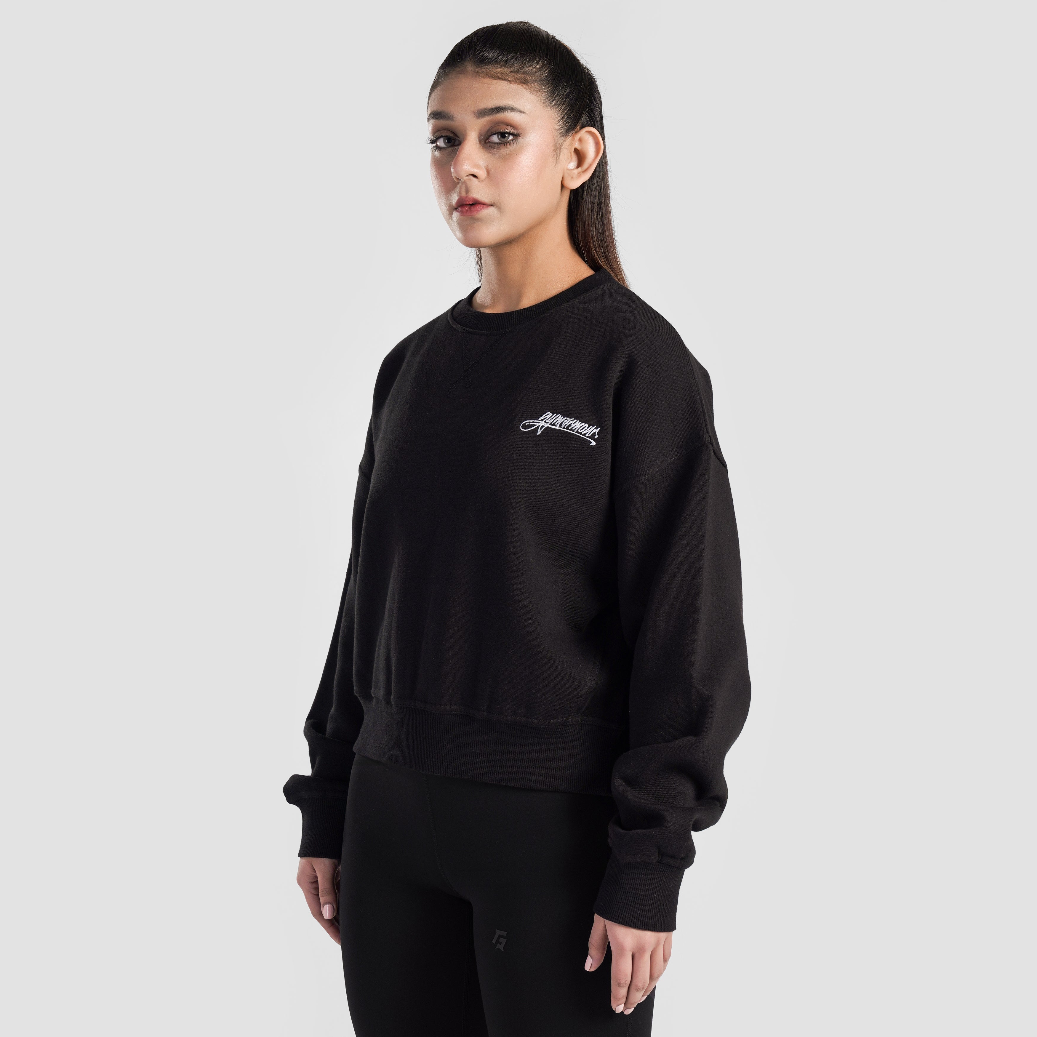 Vital Edge Crop SweatShirt (Black)