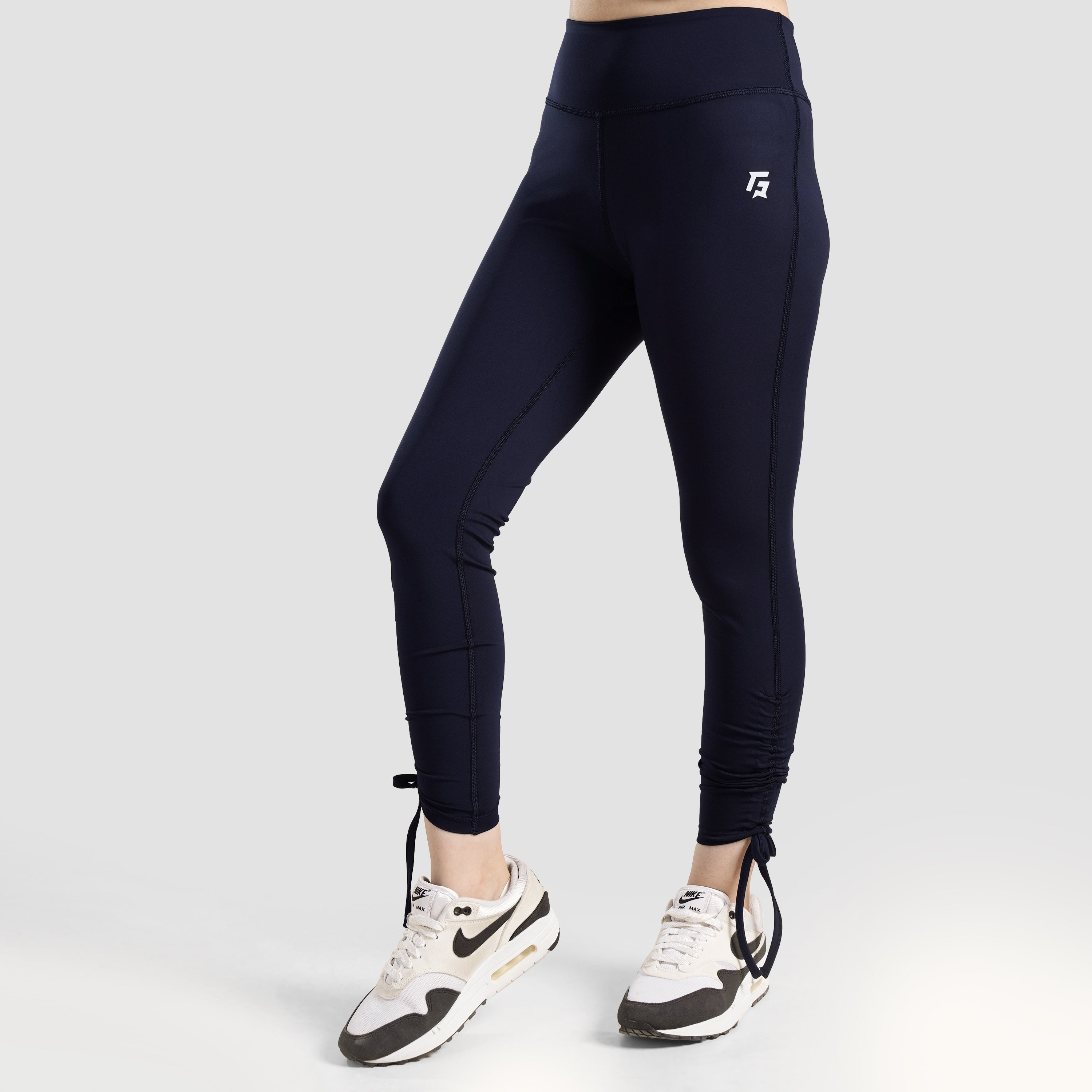 Ribbon Edge Leggings (Navy)