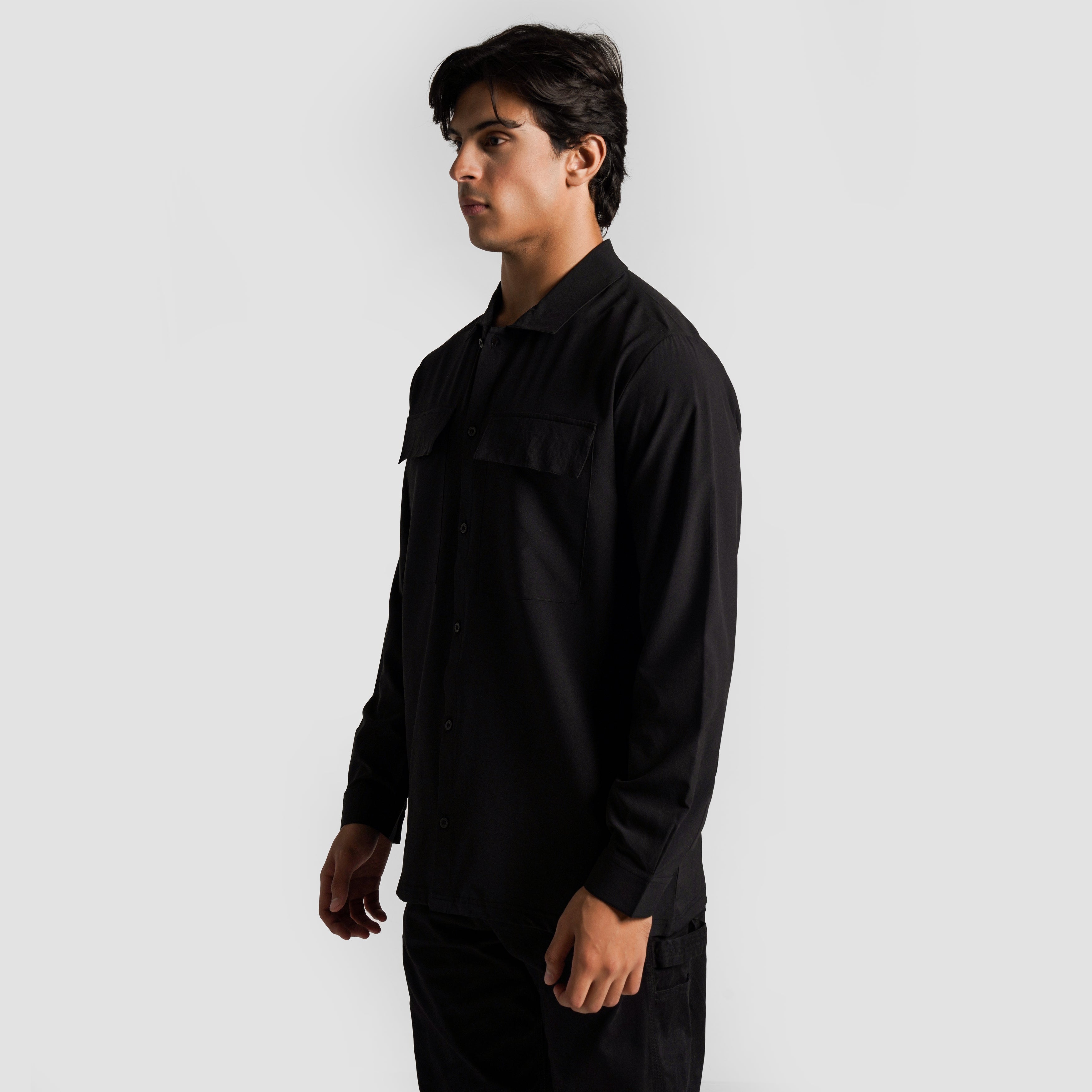 Active Edge Button Down (Black)