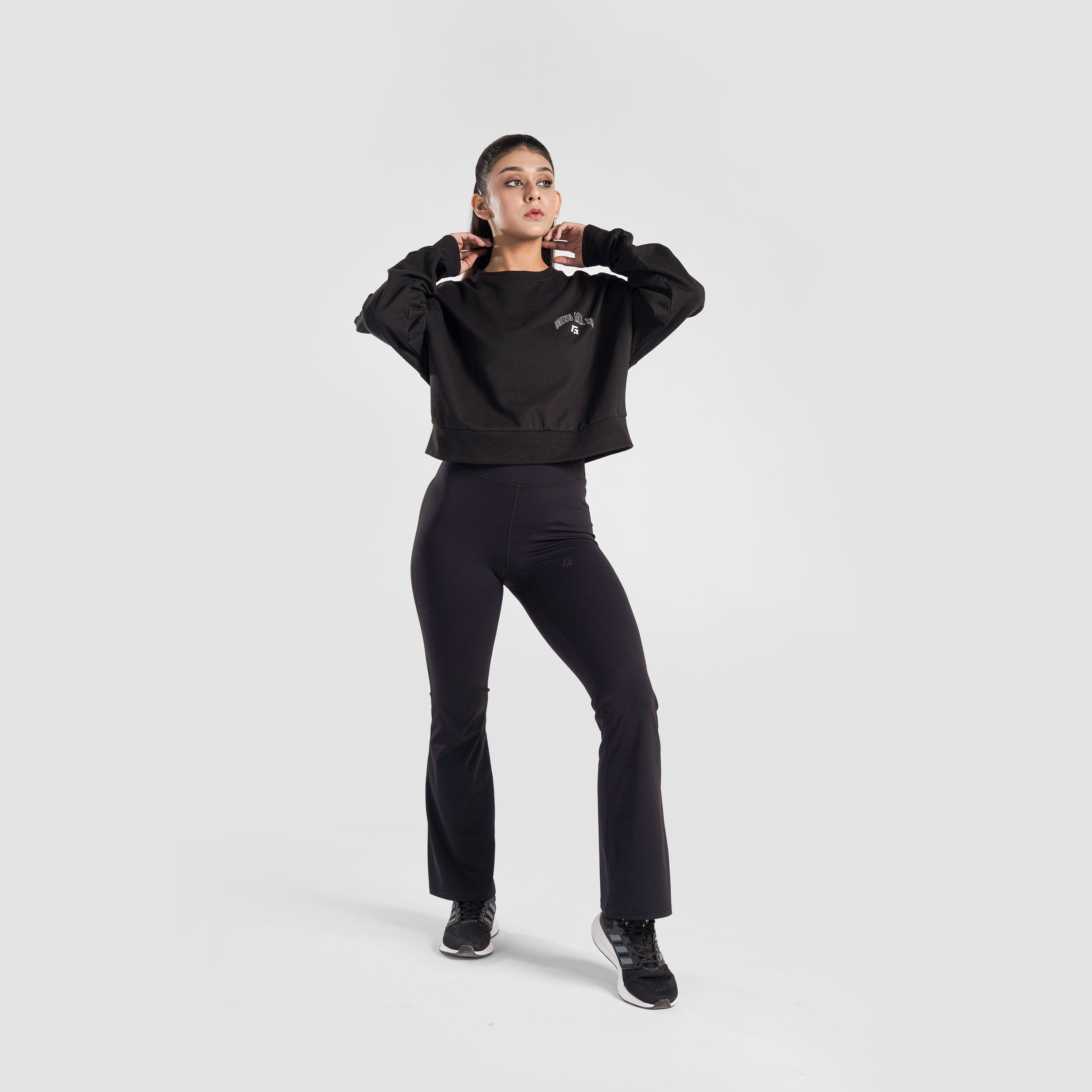 GAI Athletic Crop SweatShirt (Black)