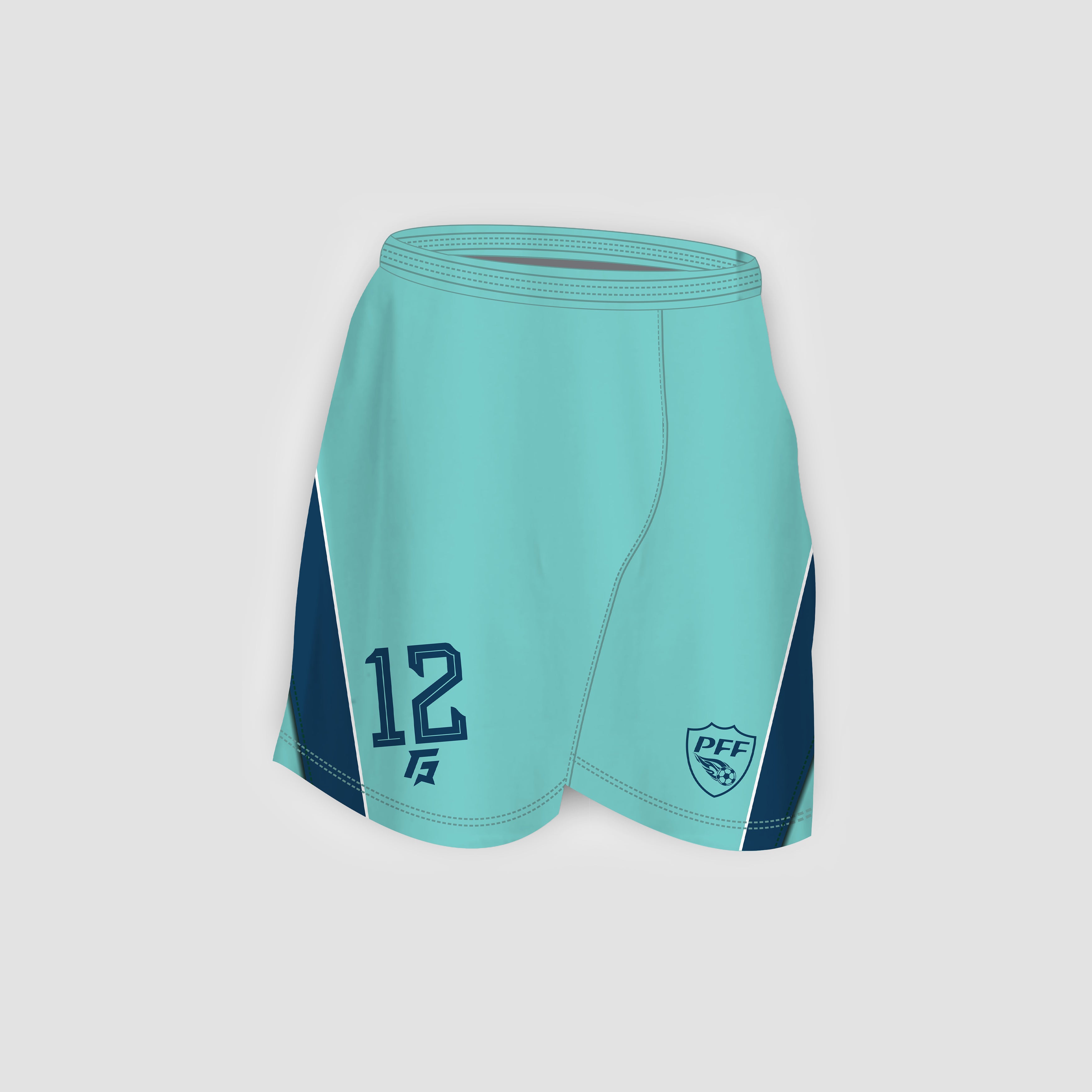 PFF Goal Keeper Customized Shorts 2025 (Aqua Blue)