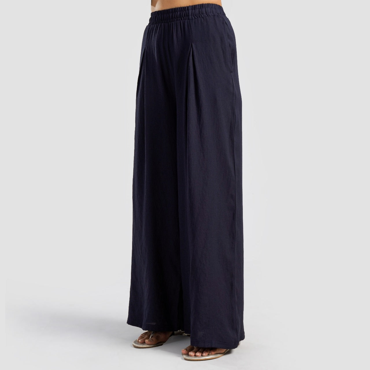 Luna Pleated Trousers (Navy)