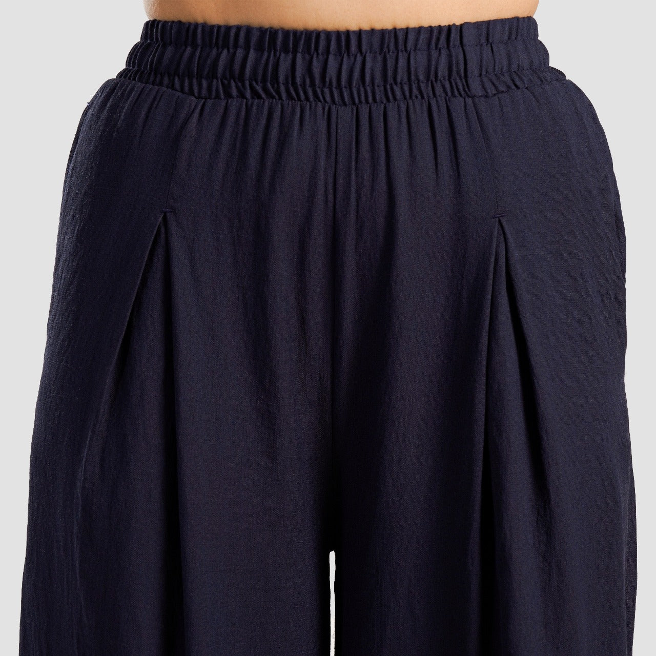 Luna Pleated Trousers (Navy)