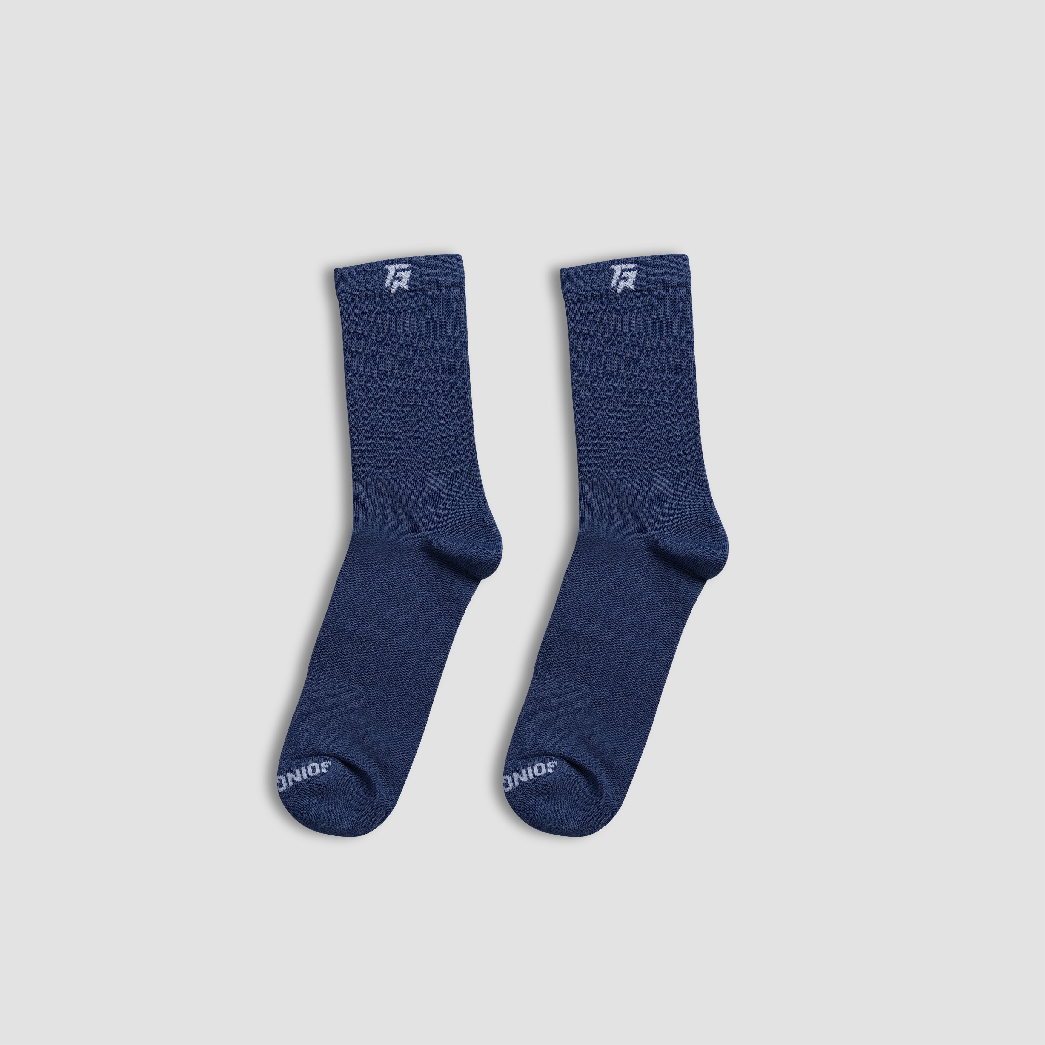 Cloud Hue Crew Socks (Muted Blue)