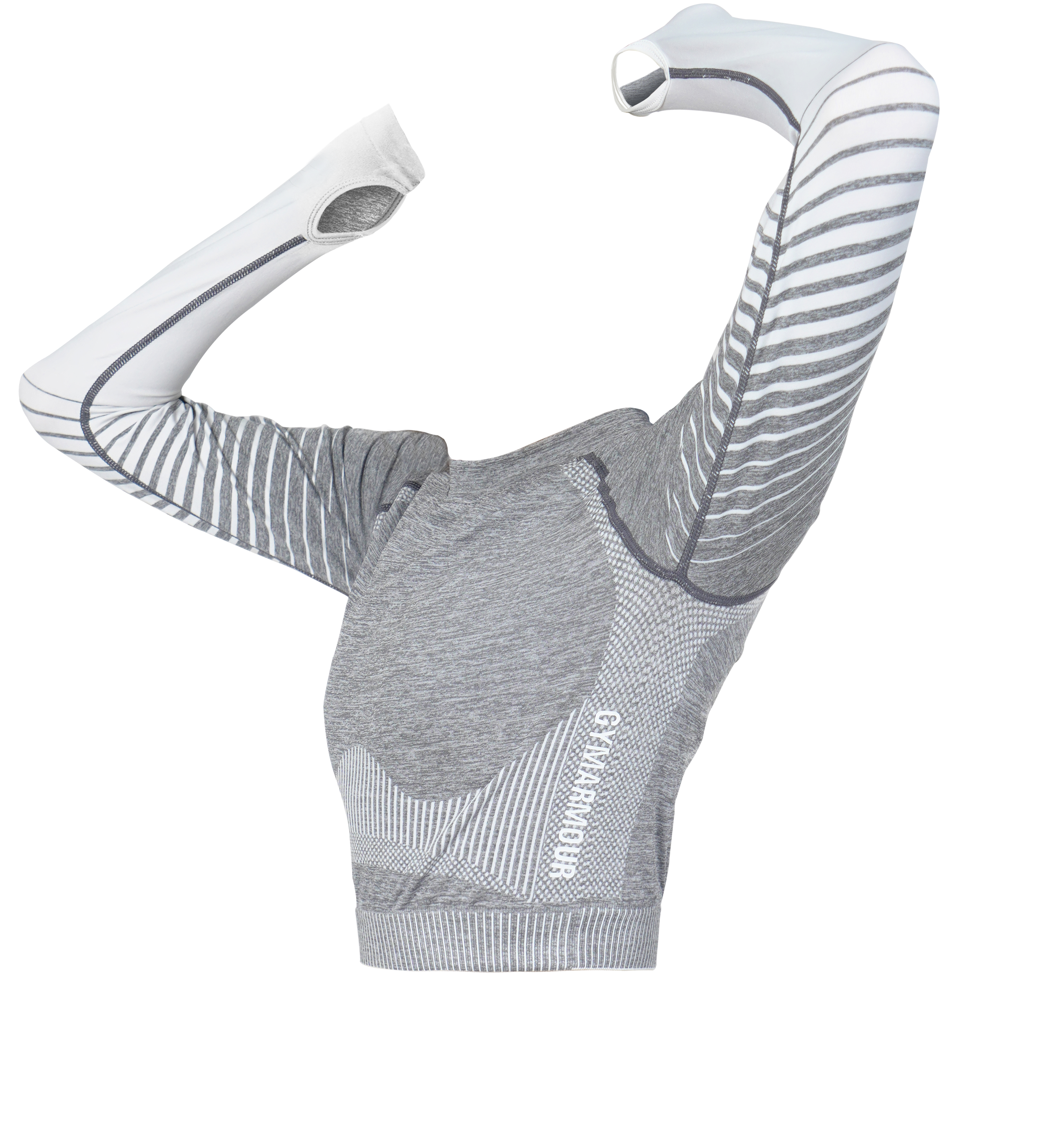 Thunder Crop Top (Grey-White)