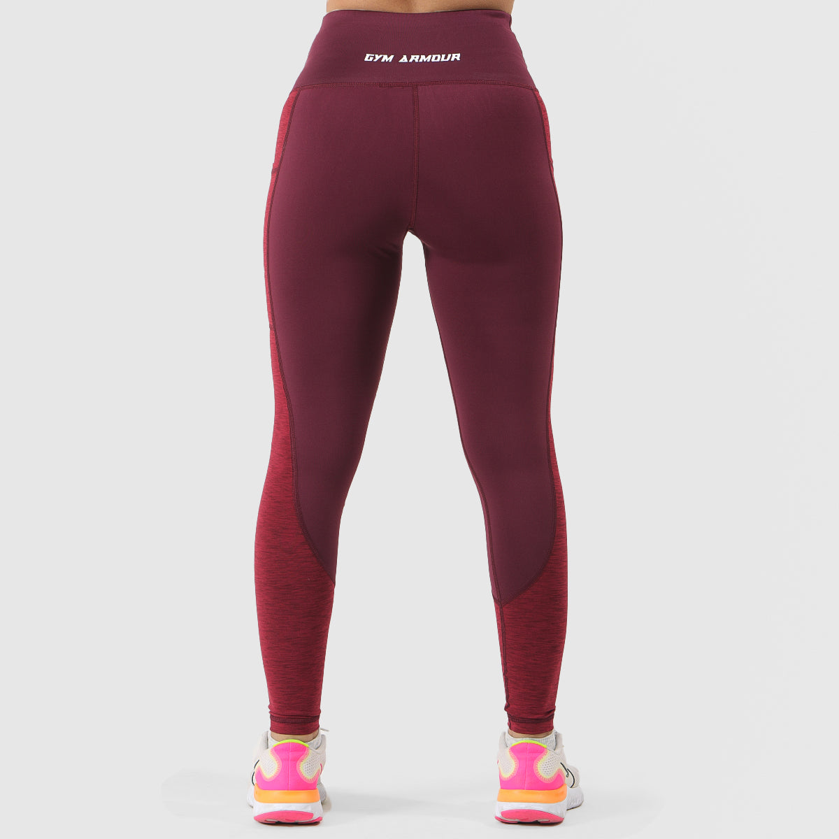 Linear Rise Leggings (Maroon)