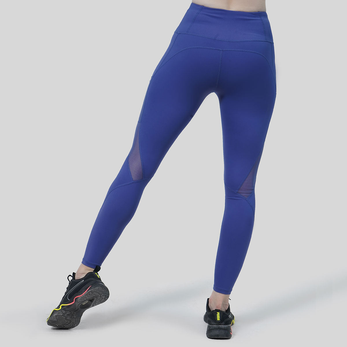 Angles Side Mesh Leggings (Blue)