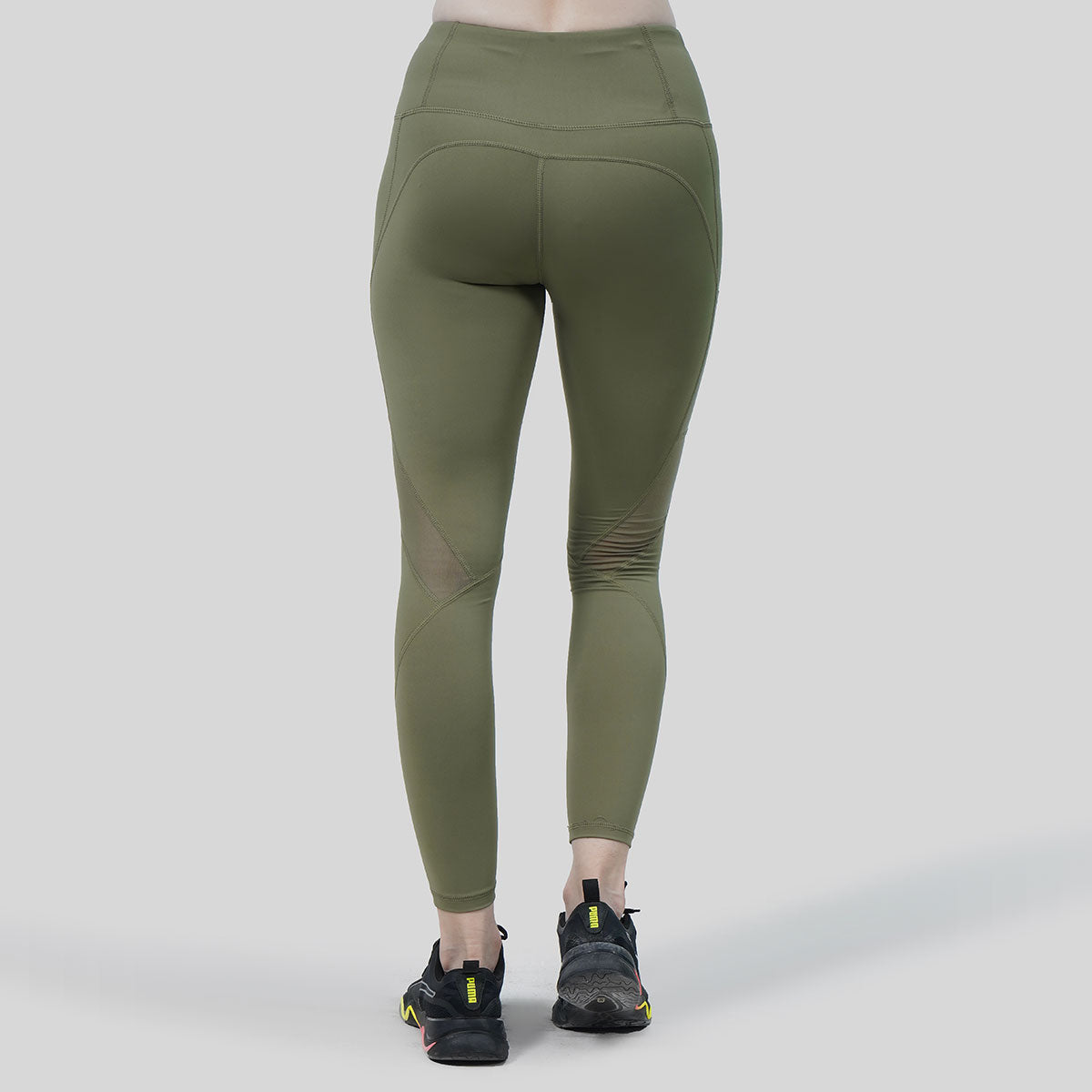 Angles Side Mesh Leggings (Green)