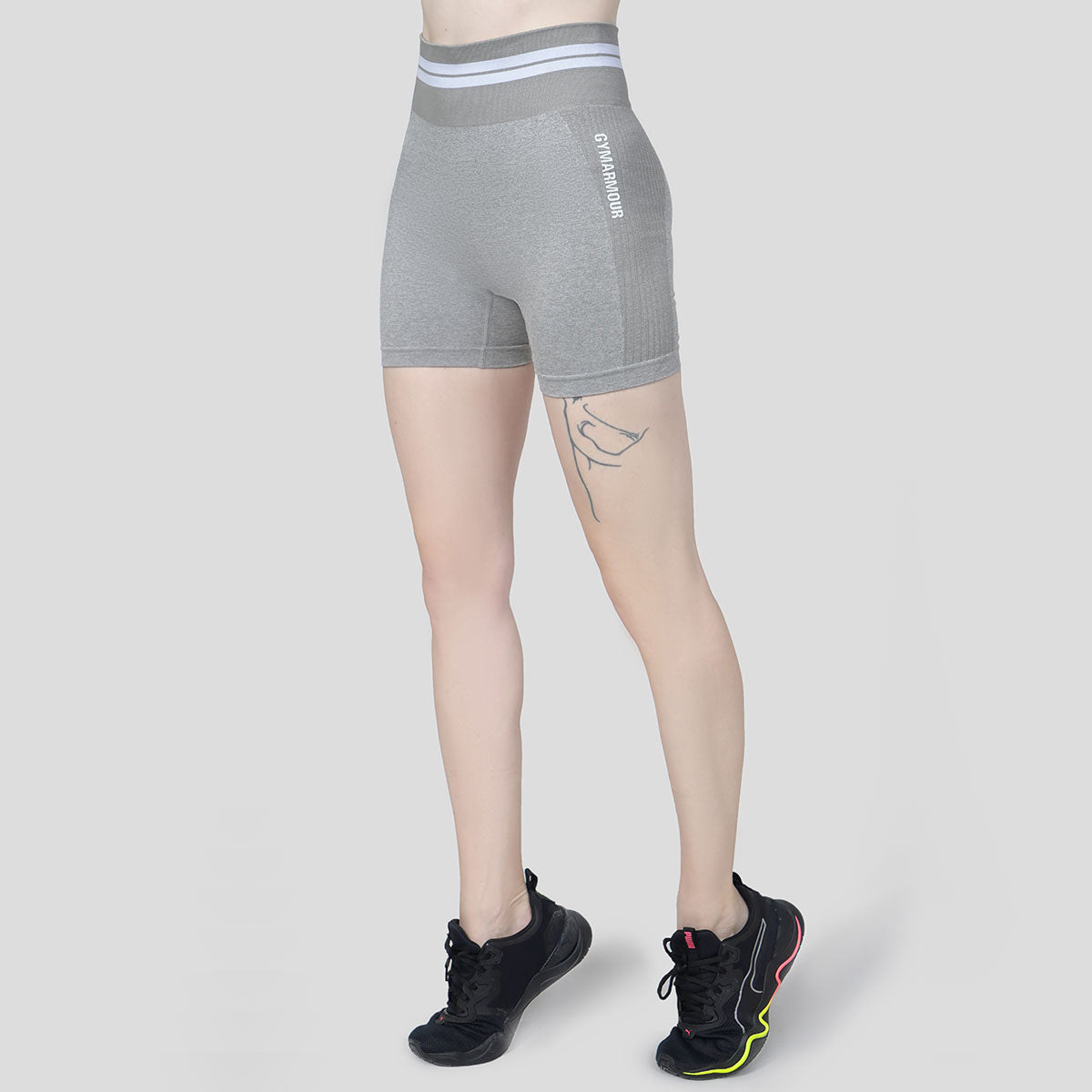 Workout Seamless Shorts (Grey Shade)