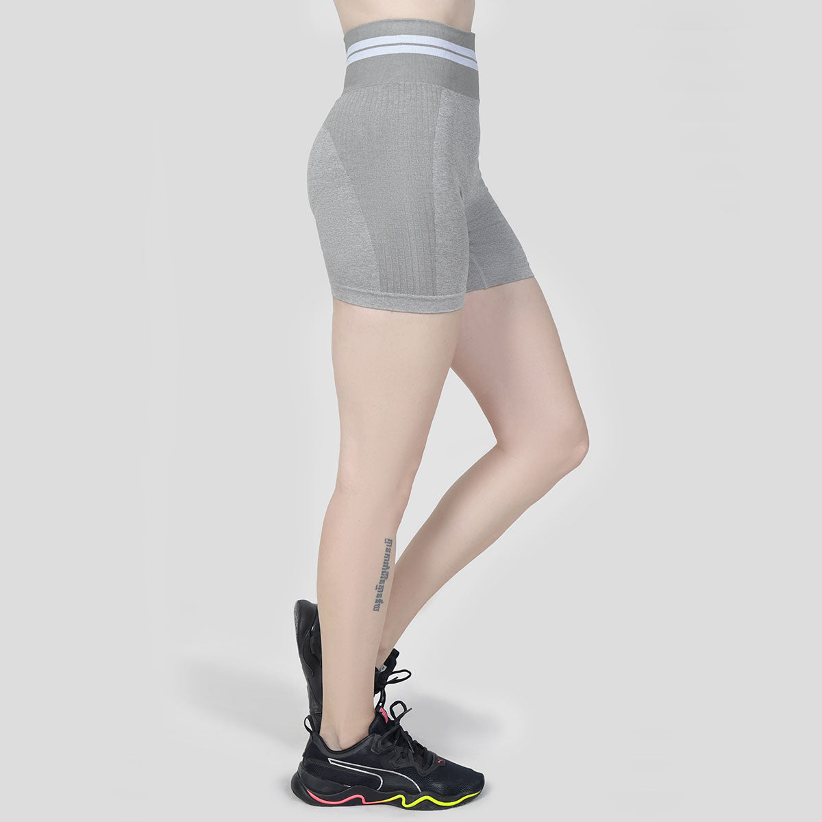 Workout Seamless Shorts (Grey Shade)