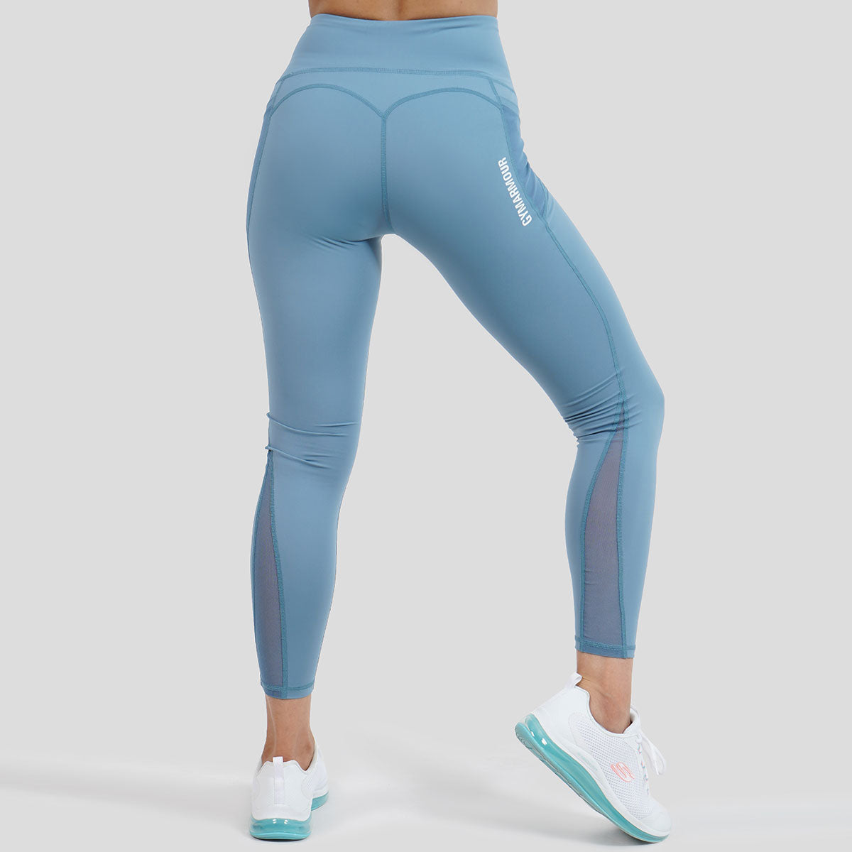 Side Mesh Fitness Leggings (Blue)